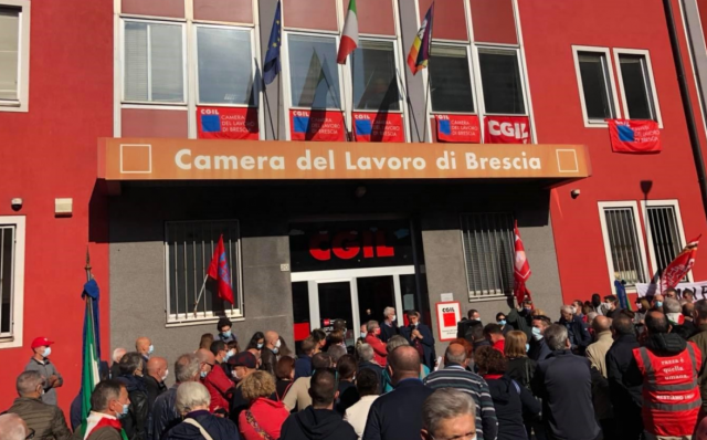 Cgil Brescia Presidio 10.10.21